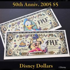 ディズニーダラー　2001年　ミッキーマウス　Aシリーズ　5ダラー ディズニーダラー 2001年 ミッキーマウス Aシリーズ 5ダラー