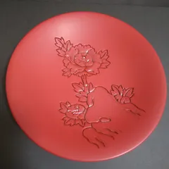 漆器の四角い大型盆76x76cm(総推朱)