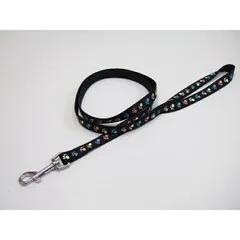 岡野製作所 犬用リード 蓄光フットリード #15 ブラック