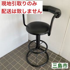 【配送不可、現地引取のみ、リユース品】カウンターチェア　ブラック　1脚