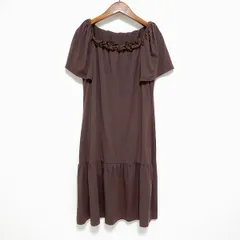 #snc ユキトリイ YUKITORII ワンピース 40 茶 フリル レディース [931748]のサムネイル