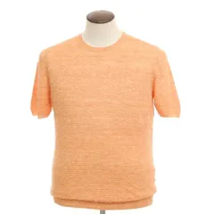 【新品】タリアトーレ TAGLIATORE リネン クルーネック 半袖ニット オレンジ【サイズ50】【メンズ】のサムネイル