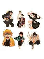 鬼滅の刃　ダイカットステッカー　6種セット　( 竈門炭治郎 & 栗花落カナヲ & 珠世 / 愈史郎 & 我妻善逸 & 嘴平伊之助 & 不死川玄弥 )