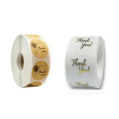 【特価セール】youラベル （1000枚入り Thank 一枚25㎜） サンキューシール 母の日、結婚式、誕生日、記念日、感謝の日用 封印シール ステッカー 丸型 クリスマスのギフトシール 感謝シール 2巻 MOCOXYKLXY