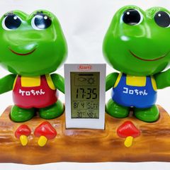 【希少品】コーワ ケロちゃんコロちゃんペア 店頭カウンターディスプレイ 時計付き フィギュア Kowa