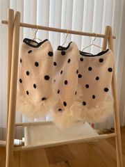 ドット　水玉　ボア　アウター　コート　犬服　ペットウェア　ペット服　ドッグウェア　ペット用品