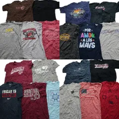 古着卸 まとめ売り カラーmix プリント 半袖Tシャツ 20枚セット (メンズ XL ) ナイキ オールドネイビー 星条旗 チームロゴ 中古古着 MZ3951