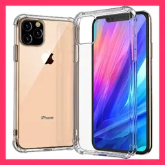 ★売れ筋★ iPhone ガラスフィルム付き iPhone11 Pro Max ケース 耐衝撃 iPhone11Pro ケース iPhone11 クリアケース ストラップ機能 透明カバー 薄型 ワイヤレス充電対応
