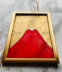 抽象絵画１ 原画 アクリル画 金縁額装 裏紐取り付け済 - 11号店 - メルカリ