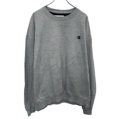 Champion ロゴスウェット トレーナー 2XL グレー チャンピオン プルオーバー ビッグサイズ ワンポイント 古着卸 アメリカ仕入 a703-6796
