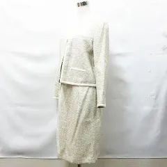 UNITED ARROWS ユナイテッドアローズ  TOKYO フォーマル スーツ セットアップ ツイード ジャケット アイボリー系 レディース サイズ 40 スカート サイズ 38