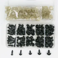 【人気商品】YFFSFDC さし目 さしぬいぐるみ 目玉 動物 人形 人形眼 アイ 人形目 さしテディベア テディ目玉 DIY DIY用 縫製 手芸 手作り パーツ 材料 6mm/8mm/9mm/10mm/12mm 丸型 100個入り