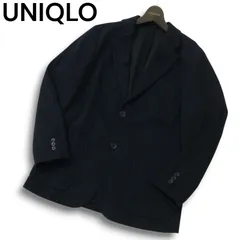 23AW★ UNIQLO ユニクロ 秋冬 ストライプ コンフォート 2B テーラード ジャケット Sz.S メンズ 紺 ネイビー