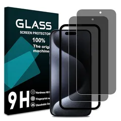 【2枚セット- 日本旭硝子素材】対応 iPhone 15 pro ガラスフィルム 覗き見防止【ガイド枠付き】iPhone 15 pro フィルム のぞき見防止 さらさら アイホン15 pro 強化ガラス あいほん15 プロ 保護フィルム 厚さ0.26 超薄