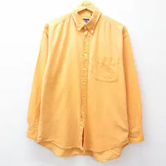 L/古着 ギャップ GAP 長袖 ブランド シャツ メンズ 90s コットン ボタンダウン 黄 イエロー 25sep02 中古 トップス