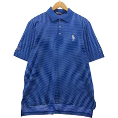 古着 ラルフローレン Ralph Lauren POLO GOLF ポロゴルフ 半袖 ボーダー ポロシャツ メンズM相当/eaa556319