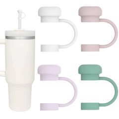 【人気商品】10mm 食品グレード 30オンス シリコン スタンレーカップ 40オンス アクセサリー かわいい ストローカバー 大きな雲 ストローチップ Stanley カバー プロテクター 4個 プラグ スタンレータンブラー用 ストロートッパーキャップ ハン