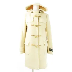 B&Y ユナイテッドアローズ BEAUTY&YOUTH ビューティー&ユース ダッフルコート フーディ ロング トグルボタン メルトン ウール M クリーム アイボリー /CK19 ■GY12