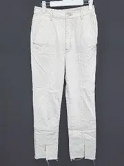 ◇ LOWRYS FARM ローリーズファーム カットオフ スリット ジーンズ デニム パンツ サイズM ライトベージュ レディース P  【1406240013296】