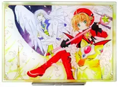 【中古】アクリルスタンド・アクリルパネル 木之本桜＆ケルベロス＆月 アクリルアートパネル 「カードキャプターさくら」