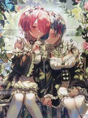[중고] 포스터 B2 포스터(8개 접기) 렘&램 [Re:제로부터 시작하는 이세계 생활] 월간 코믹 얼라이브 2022년 3월호 부록