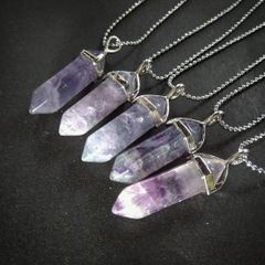 蛍石のペンデュラムネックレス　フローライト　ダウジング　振り子　占い