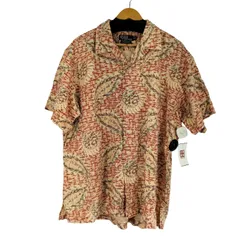 ポロバイラルフローレン Polo by RALPH LAUREN 90S VINTAGE CAMP リネンコットン 開襟シャツ メンズ JPN：XL 