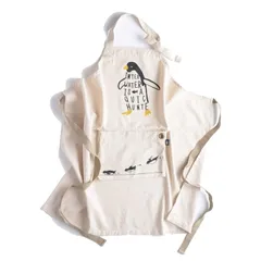 【在庫セール】白ペンギン オシャレ収納 ホワイト エプロン 62809 アンドパッカブル