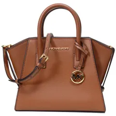 マイケルコース バッグ MICHAEL KORS レザー アヴリル ロゴ スモール トップ ジップ サッチェル 2way ショルダー クロスボディ ハンドバッグ ラゲージ 35F1G4VM2L