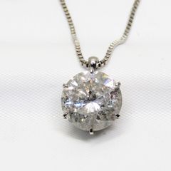 プラチナ！大粒ダイヤモンドペンダントネックレス【1点限り！】