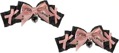 TOKYO GOODS MARKET ぴゅありぼん 地雷系 量産型 リボン ヘアアクセサリー セット( A・ピンク,  Free Size)