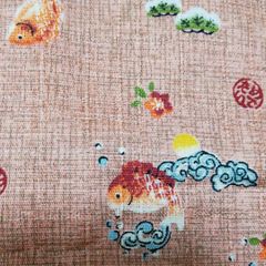 松と波と鯛の柄の布　専用
