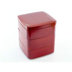 重箱 おせち 木製 本漆塗 後藤塗 丸三段重 6寸 18cm 内すり漆 香川漆器