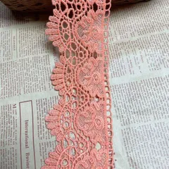 新着商品 幅:9cm 弾力なし、花モチーフ付刺繍入りレース、アクセサリー テーブル掛け、カーテン、ウェディングドレス、DIY、服装装飾（1バック2ヤード）に適用すること。 (オレンジ色)