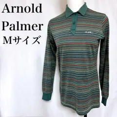 アーノルドパーマー 長袖ポロシャツ マルチボーダーストライプ ゴルフウェア 襟付 used in Japan