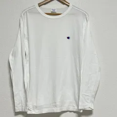 (^w^)b champion チャンピオン ロンT 長袖 Tシャツ ホワイト 白 ベーシックカラー シンプル カジュアル 着回し トップス 重ね着 インナー 綿 コットン 100% ユニセックス メンズ 紳士