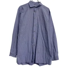 Calvin Klein 長袖 チェックシャツ L ブルー ホワイト カルバンクライン ボタン カジュアルシャツ 古着卸 アメリカ仕入 a611-6759のサムネイル