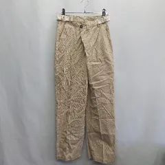 ◇ Θ JEANASIS ジーナシス ベルト風装飾 ストレートパンツ サイズF ベージュ ホワイト レディース E  【1409100002539】