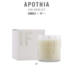 APOTHIA(アポーシア)アロマキャンドル イフ フレグランス アロマ ロウソク シトラス 柑橘系 定番 人気 ラグジュアリー ギフト プレゼント CANDLE "IF"