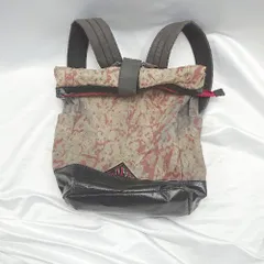 ◇ Θ DIESEL 柄物 リュックサック ブラウン レッド ブラック メンズ E  【1502030041491】