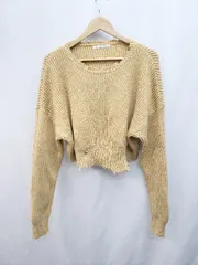 ◇ KBF アーバンリサーチ ダメージ ニット セーター サイズOne ブラウン系 レディース P  【1405290007828】