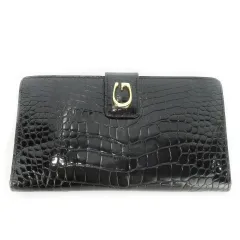 激レア】GUCCI グッチ リアルクロコダイル 長財布 ウォレット ブラック