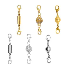 【人気商品】延長用金具 接続金具 6個セット 延長調整 アクセサリーパーツ マグネットクラスプ エンドパーツ ネックレス ネックレス ブレスレット ジュエリー用 留め具 DIY ハンドメイド YANYULI クラフト用品 手作り素材