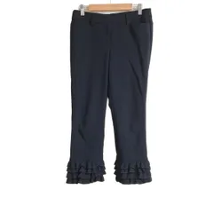 TO BE CHIC(トゥービーシック) パンツ サイズ40 M レディース - 黒 クロップド(半端丈)/フリル