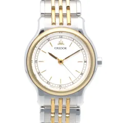 セイコー クレドール クオーツ 18KT 時計 7371-0090 白文字盤 セイコークレドール/型番：7371-0090/GSTY003/クォーツ/腕時計の