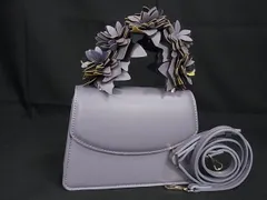 ■新品同様■ ZARA ザラ レザー 2WAY クロスボディ ハンドバッグ ショルダー レディース パープル系 AQ3835