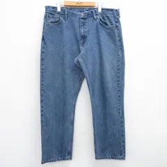 W38/古着 ラングラー ジーンズ メンズ コットン 紺 ネイビー デニム 25may17 中古 ボトムス ジーパン Gパン ロング パンツ