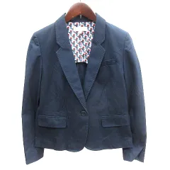 ポール＆ジョー PAUL&JOE テーラードジャケット シングル 背抜き 36 紺 ネイビー /AUのサムネイル