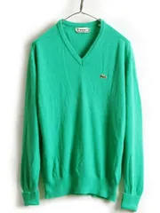70s ■ ラコステ Vネック アクリル 長袖 ニット セーター ( メンズ レ