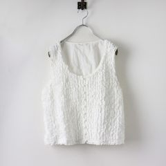 ジレ ベスト ピンクハウス ピコフリル ローン 綿 リボン フリル フリル